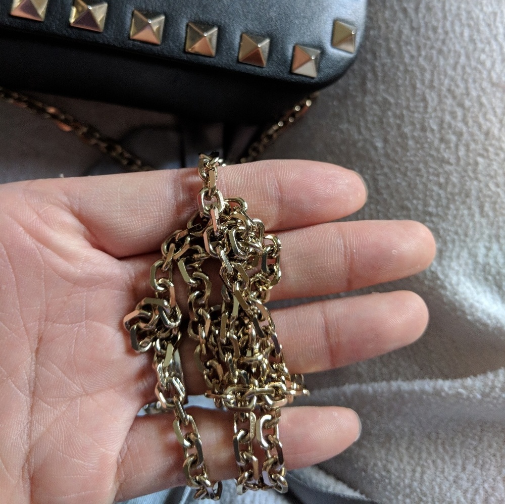 Valentino black rockstud pouch